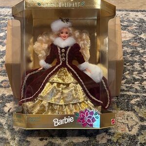 Barbie Burgundy and Gold Holiday Collector Doll
